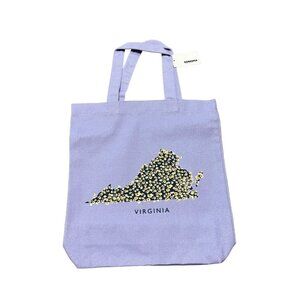 Sonoma Goods For Life® Canvas Lilac State of Virginia Tote Bag NWT
